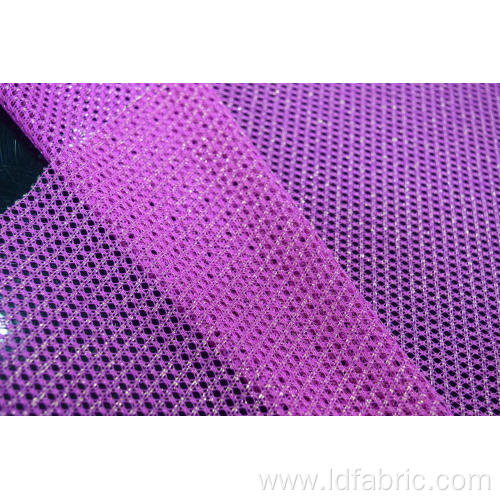 Nylon Metallic Geometrical Mesh Fabric